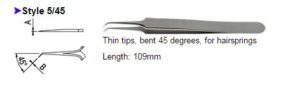 Dumont Tweezers Style 5/45, 0208-5/45-PO