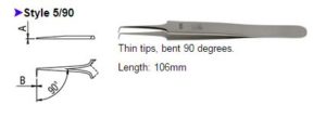 Dumont Tweezers Style 5/90, 0208-5/90-PO