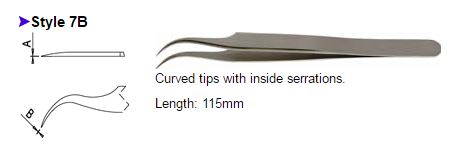 Dumont Tweezers Style 7B,0102-7B-PO
