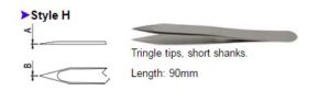 Dumont Tweezers Style H, 0103-H-PO