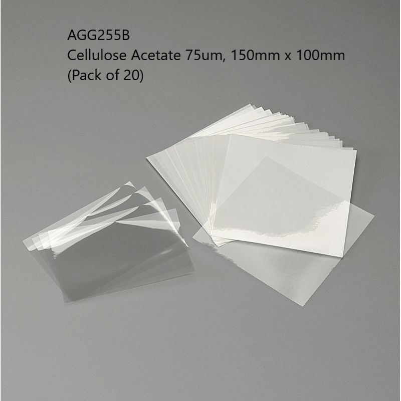 Cellulose Acetate 75um, 150mm x 100mm (Pack of 20)