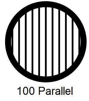 G100P-G3, 100 mesh, parallel, Au, vial 50