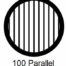 G100P-G3, 100 mesh, parallel, Au, vial 50