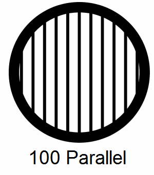 G100P-CP3, 100 mesh, parallel, Cu/Pd, vial 100