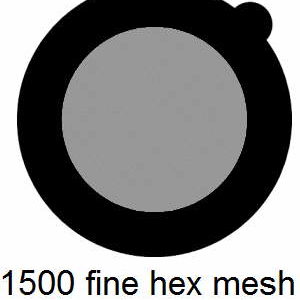 G1500HH-G3, 1500 fine hexagonal mesh, Au, vial 15