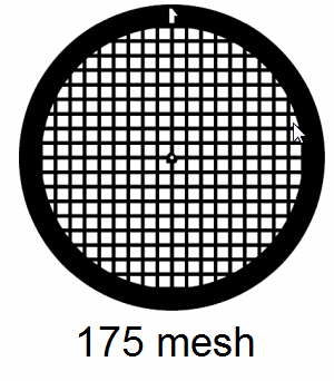 G175-CP3, 175 mesh, square, Cu/Pd, vial 100