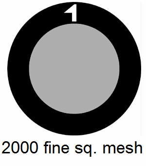 G2000HS-G3, 2000 fine square mesh, Au, vial 10