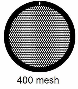 G400HEX-G3, 400 mesh, hexgonal, Au, vial 50