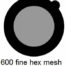 G600HH-C3, 600 fine hexagon mesh, Cu, vial 100