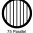 G75P-G3, 75 mesh, parallel, Au, vial 50