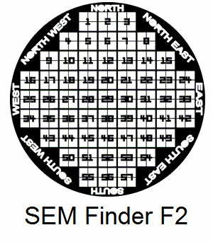 SEMF2-G, Finder grids, Au, vial 5