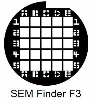 SEMF3-C, Finder grids, Cu, vial 10