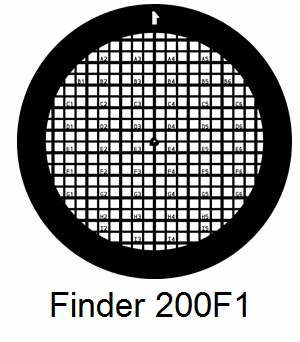 G200F1-N3, Finder grids, Ni, vial 100