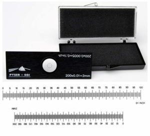 Double Micrometer Scale S20, 2mm/0.01mm & 0.1inch/0.0005inch div