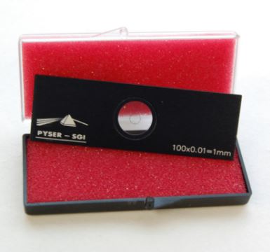 Stage Micrometer S8, 1mm in 0.01mm divisions with UKAS