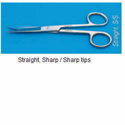Dissecting scissors, straight, 165mm. S/S